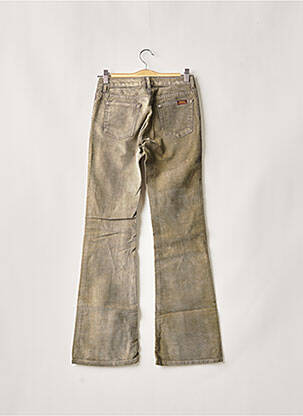 Jeans coupe droite broderie rivets taille basse vert TEDDY SMITH femme