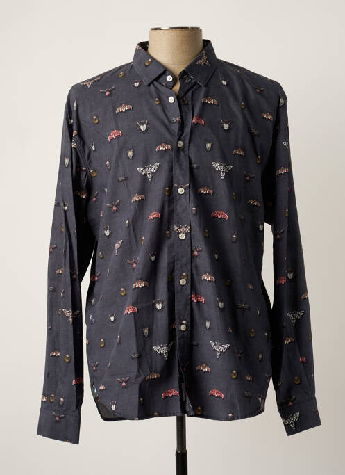 Chemise manches longues bleu MAISON OSCAR pour homme