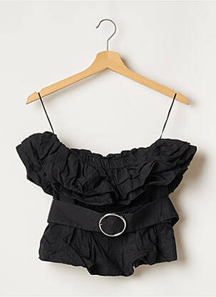 Top coupe cintrée sans manche noir ZARA femme