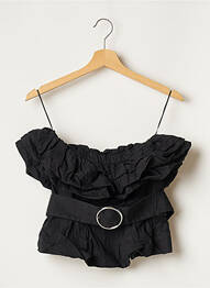 Top coupe cintrée sans manche noir ZARA femme