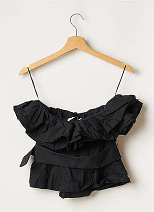 Top coupe cintrée sans manche noir ZARA femme