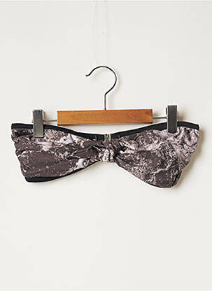 Haut de maillot de bain stretch haut bandeau gris JUNIQE femme