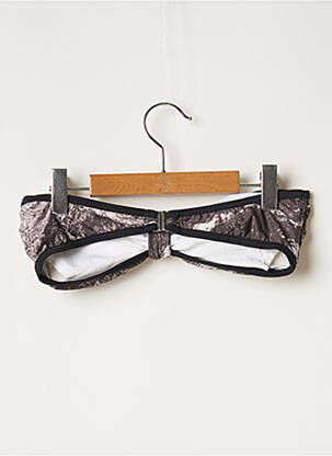 Haut de maillot de bain stretch haut bandeau gris JUNIQE femme