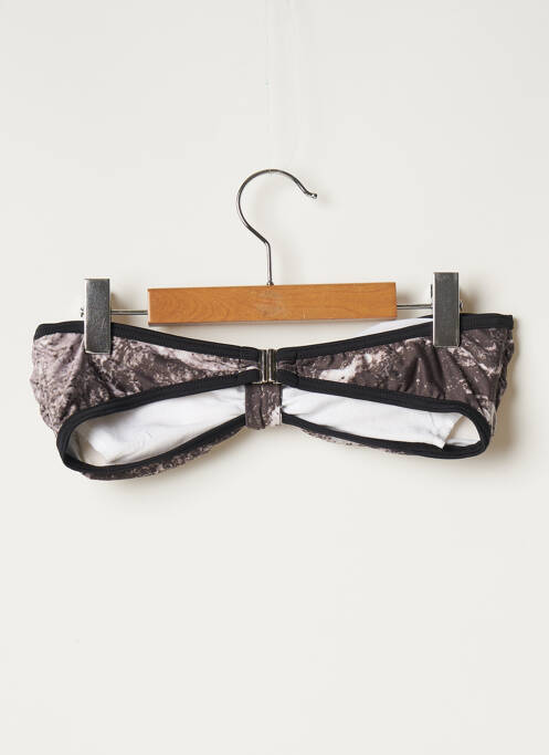 Haut de maillot de bain stretch haut bandeau gris JUNIQE femme