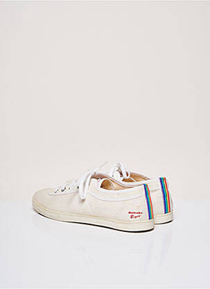 Baskets matière lisse talon plat jusqu'à 3cm blanc ONITSUKA TIGER femme