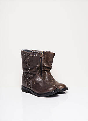 Bottines/boots matière lisse talon bas gris STONES AND BONES fille