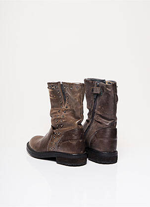 Bottines/boots matière lisse talon bas gris STONES AND BONES fille