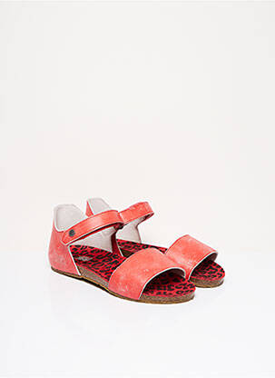 Sandales/nu pieds fermeture scratch plateforme rouge IKKS fille
