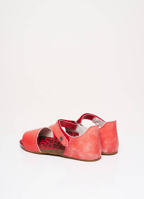 Sandales/nu pieds fermeture scratch plateforme rouge IKKS fille