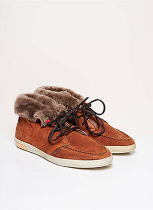Derbies nubuck talon plat jusqu'à 3cm marron DOLFIE femme