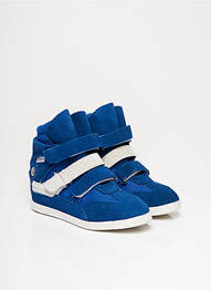 Baskets talon compensé talon de 7 à 9cm bleu STARFLY femme