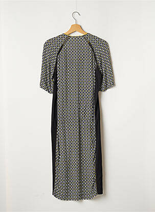 Robe mi-longue imprimé fantaisie manches courtes noir TERRE DE FÉES femme