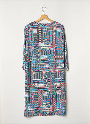 Robe mi-longue manches 3/4 manches 3/4 bleu TERRE DE FÉES femme