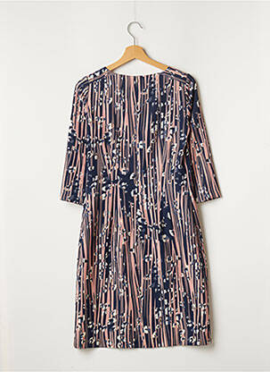 Robe mi-longue manches 3/4 manches 3/4 bleu WEINBERG femme