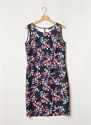 Robe mi-longue imprimé fleurs sans manche bleu WEINBERG femme