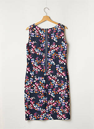 Robe mi-longue imprimé fleurs sans manche bleu WEINBERG femme