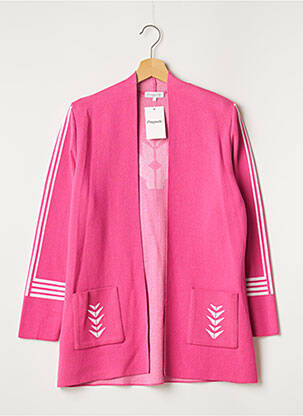 Gilet manches longues stretch rose PAUPORTÉ femme