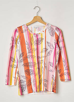 Top imprimé fantaisie manches 3/4 rose PAUPORTÉ femme