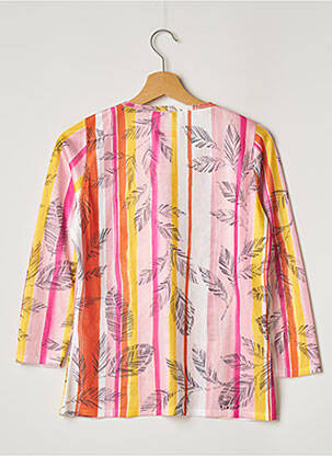 Top imprimé fantaisie manches 3/4 rose PAUPORTÉ femme