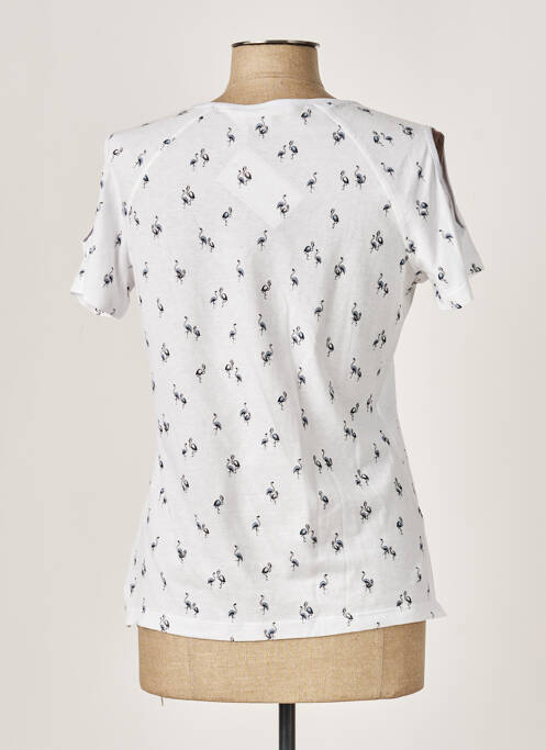 T-shirt coupe cintrée manches courtes blanc TERRE DE FÉES femme