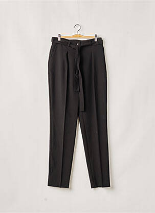 Pantalon droit tissage popeline taille normale noir TERRE DE FÉES femme