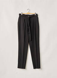 Pantalon droit tissage popeline taille normale noir TERRE DE FÉES femme