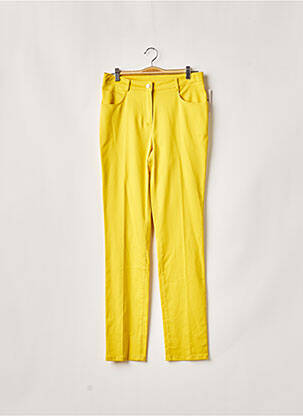 Pantalon slim tissage popeline taille normale jaune PAUPORTÉ femme