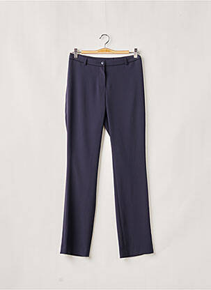 Pantalon droit tissage crêpe taille normale bleu WEINBERG femme