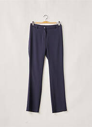 Pantalon droit tissage crêpe taille normale bleu WEINBERG femme