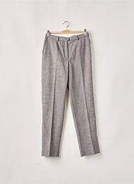 Pantalon droit fermeture zippée sous rabat boutonné gris WEINBERG femme