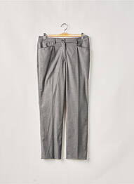 Pantalon droit fermeture zippée sous rabat boutonné gris WEINBERG femme