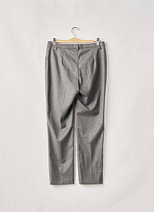 Pantalon droit fermeture zippée sous rabat boutonné gris WEINBERG femme