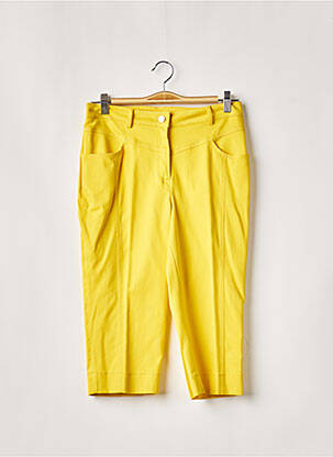 Pantacourt coupe droite jaune PAUPORTÉ femme