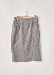 Jupe mi-longue coupe droite gris WEINBERG femme
