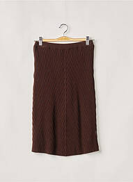 Jupe mi-longue stretch marron PAUPORTÉ femme