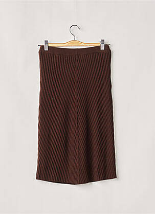 Jupe mi-longue stretch marron PAUPORTÉ femme
