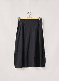 Jupe mi-longue taille élastique noir PAUPORTÉ femme