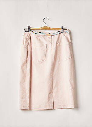 Jupe mi-longue coupe droite rose PAUPORTÉ femme
