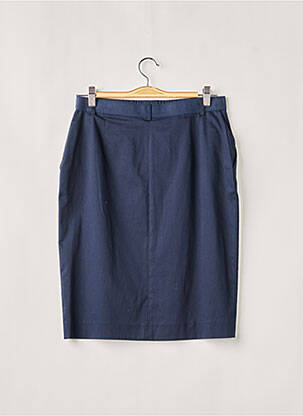 Jupe mi-longue taille élastique bleu WEINBERG femme