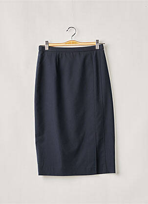 Jupe mi-longue coupe droite bleu WEINBERG femme