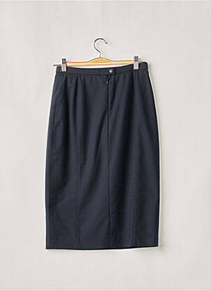 Jupe mi-longue coupe droite bleu WEINBERG femme