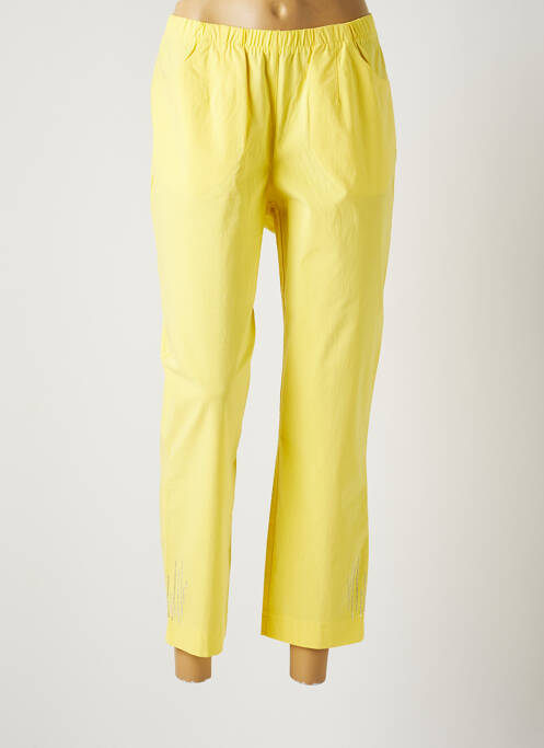 Pantalon 7/8 jaune CHALOU pour femme