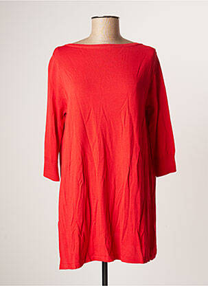 Pull tunique stretch manches 3/4 rouge FRACOMINA femme