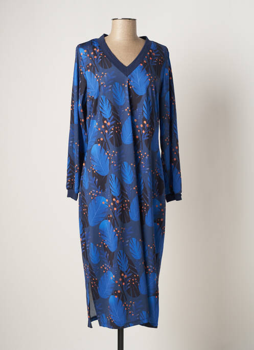 Robe mi-longue bleu K-DESIGN pour femme