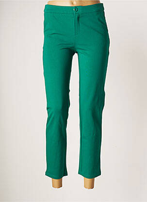 Pantalon 7/8 vert BASIC BY YESTA pour femme