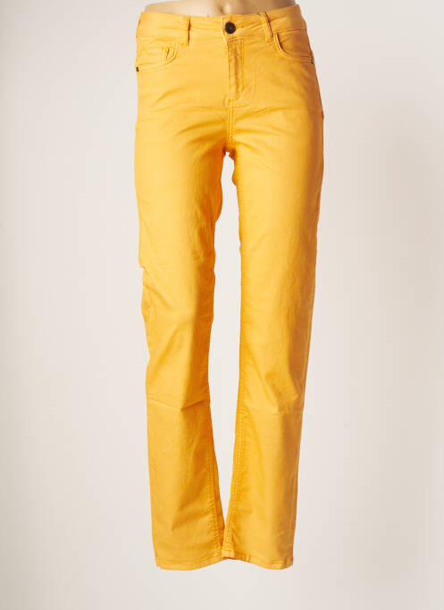 Jeans coupe slim orange YEST pour femme