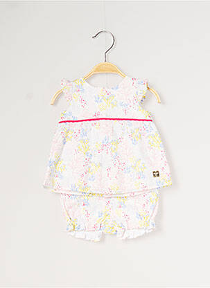 Ensemble short tissage popeline rose CARREMENT BEAU fille