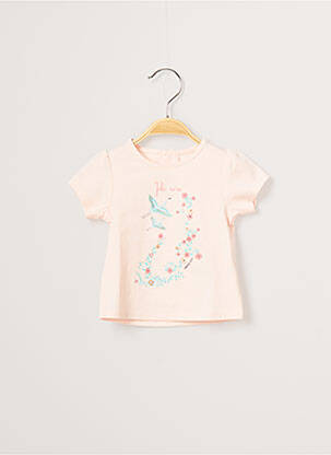 T-shirt coupe cintrée manches courtes rose CARREMENT BEAU fille