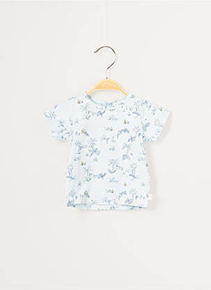 T-shirt fermeture pressionnée manches courtes bleu CARREMENT BEAU garcon