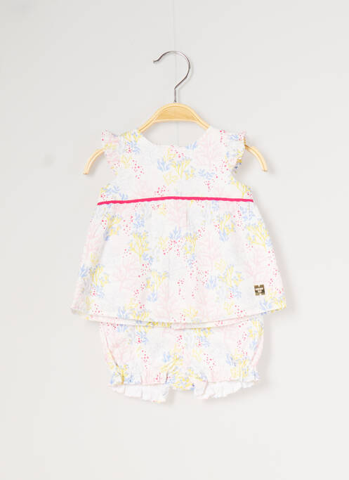 Ensemble short tissage popeline rose CARREMENT BEAU fille